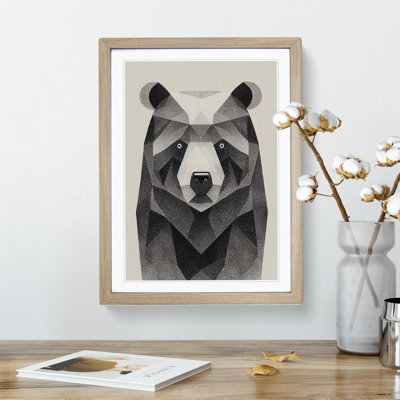 Contemporary Bear No.5 Abstract - Framed Print