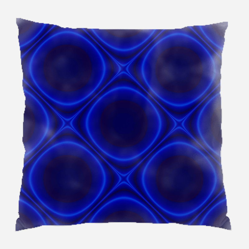 Coussin abstrait, Bleu