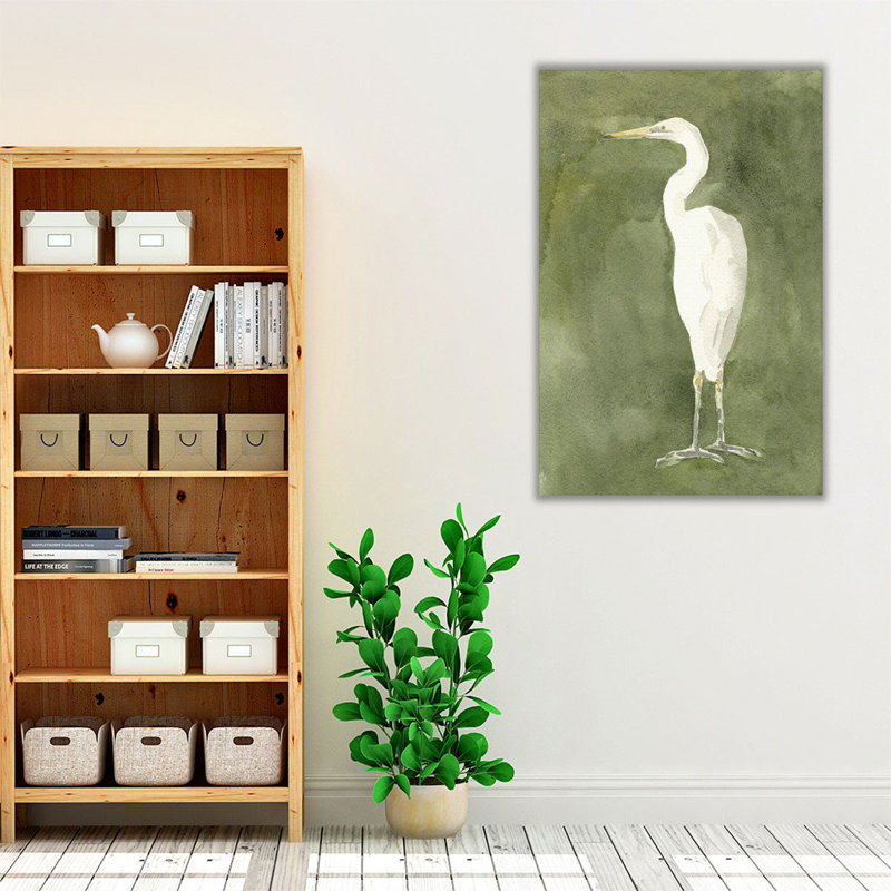 Emerald Heron IV - Canvas Print Wall Art, 36" H x 24" W