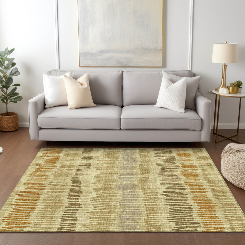 Rectangle Malek Indoor/Outdoor Area Rug with Non-Slip Backing, Rectangle 9' x 12'