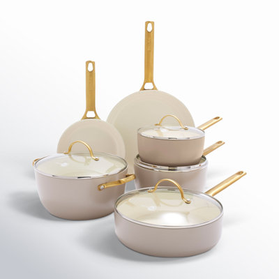 GreenPan Reserve Hard Anodized Healthy Ceramic Nonstick 10 Piece Cookware Set