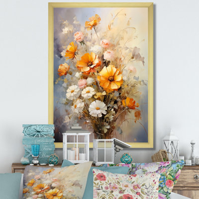 «Darb Beige Sunflowers», impression romantique sur toile