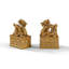 Imperial gold bookends