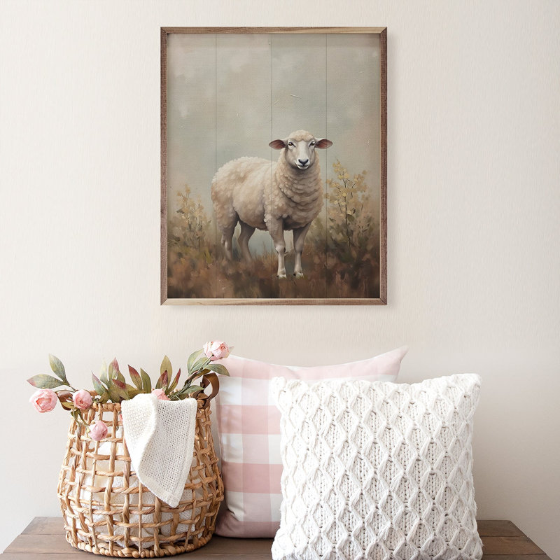 Sheep In The Field, H 10 po x l 8 po