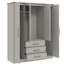 Cleverton Tellys 4 Door 3 Drawer Wardrobe with Mirror-121039415