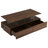 Modern Led Lights Coffee Table, 47.2" Rectangular With Double Storage Table In Warm Walnut 2 Drawers-1910599788-1910599779