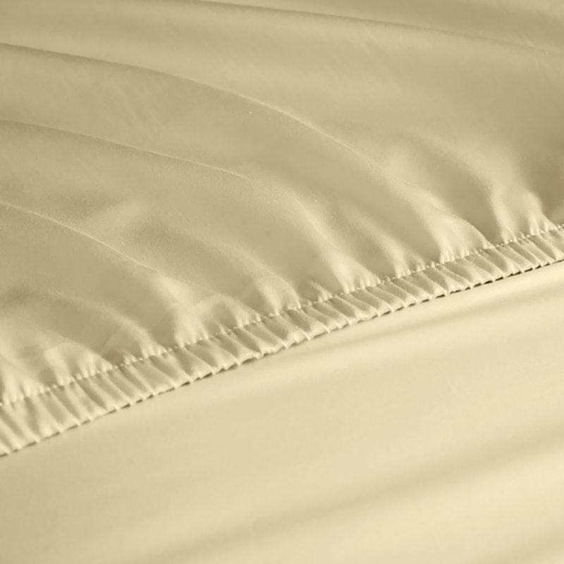 Ensemble de draps en rayonne de bambou 6 pièces , Ensemble de draps pour lit simple + un drap-housse, Beurre