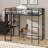 Gatland Kids Loft Bed with 2 Shelves and one Desk-1039341779-1039341776