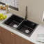 Belfry Kitchen Wetherill 480mm W Double Bowl Quartz Kitchen Sink