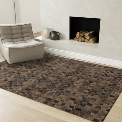 Tapis brun durable résistant aux taches