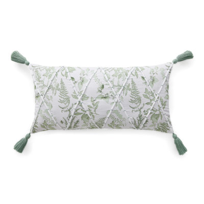 11 x 22 Botanical Fern Deco Pillow Sage Green