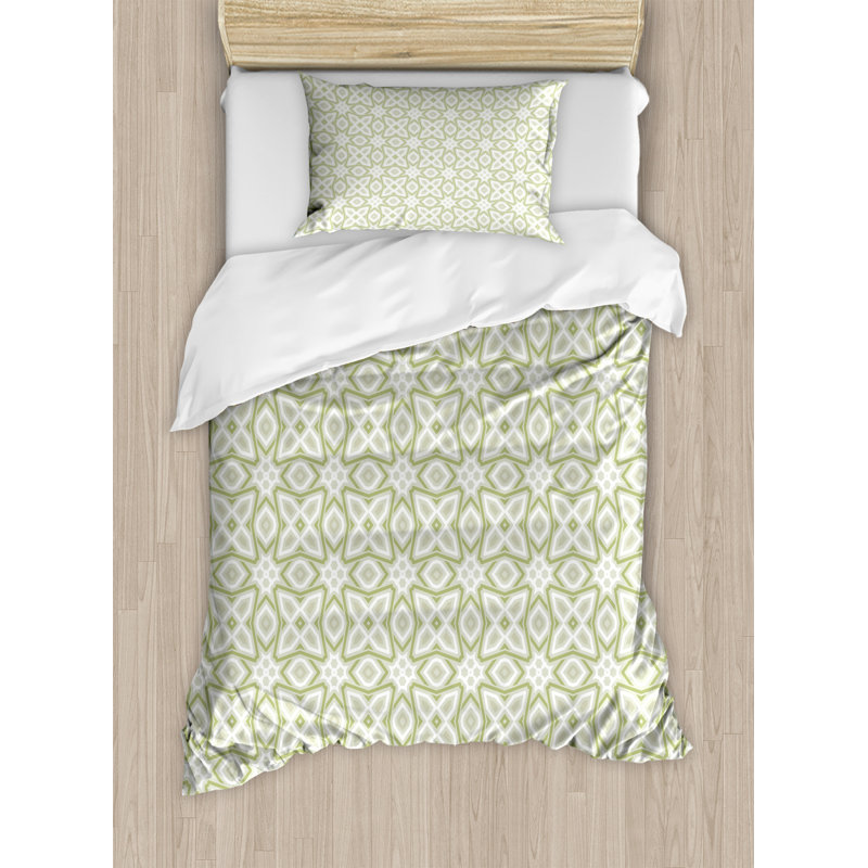 Eclectic Polyester Mixed Duvet Cover, Twin Duvet Cover + 1 Sham