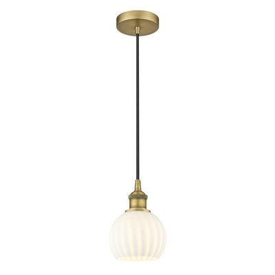 Mini-luminaire suspendu vénitien blanc 1 lumière Edison - 616-G1217