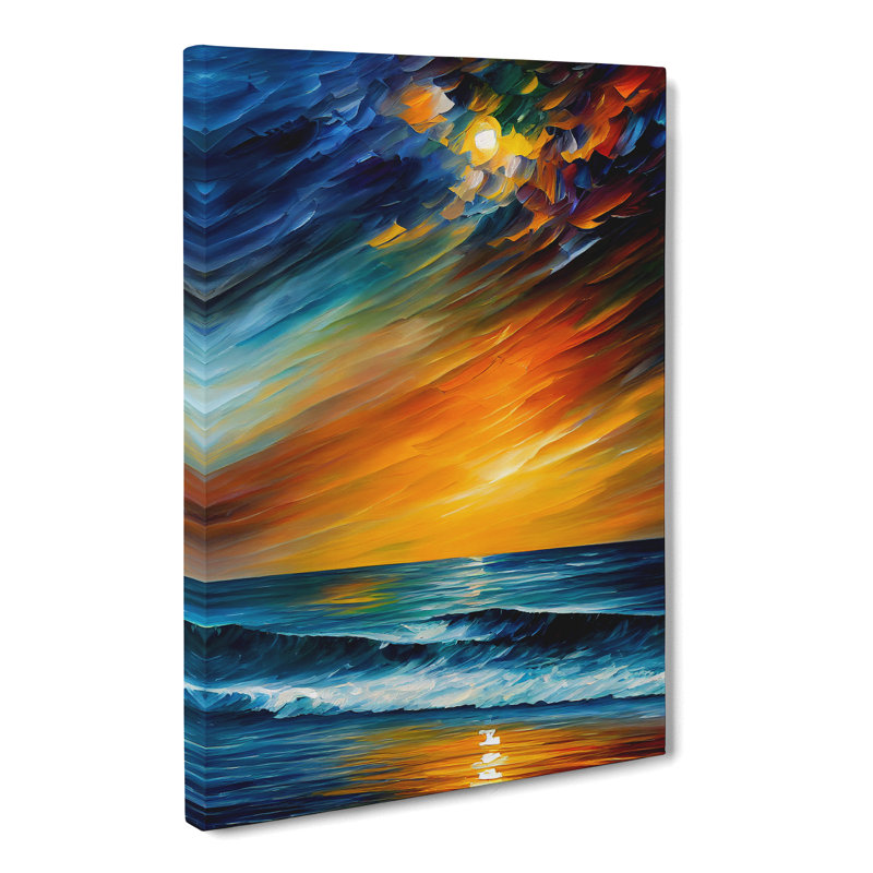 Ocean Painted - Wrapped Canvas, 76cm H x 50cm W x 3cm D