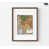 Brown Single Picture Framed with Mat