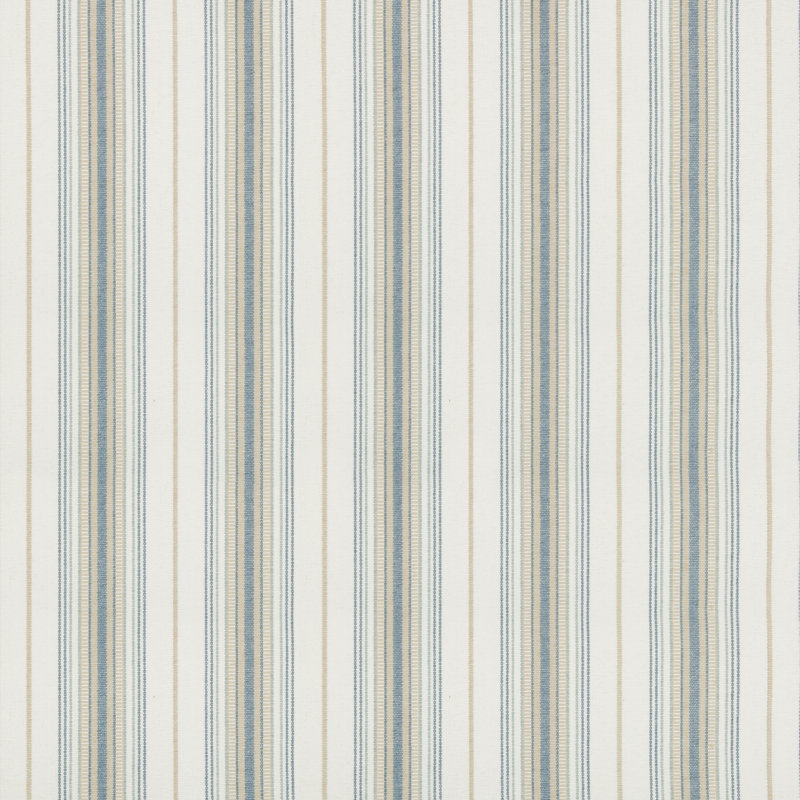 The Riviera Cassis Stripe Fabric, Aqua