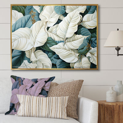 «White Leaves Charm», impression sur toile
