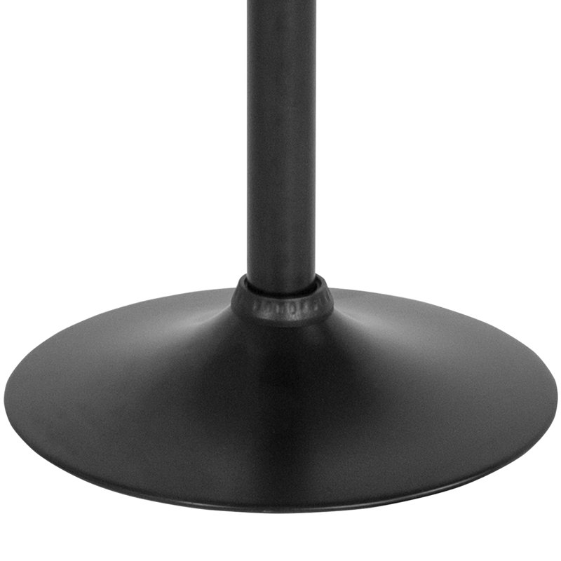 Yuvaan Retro Metal Backless Adjustable-Height Barstool, Black
