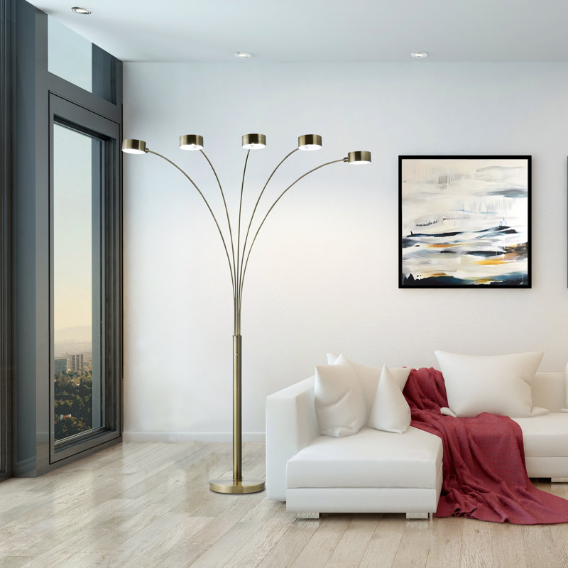 Micah 88'' Gold Tree Floor Lamp