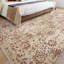 Floral Area Rug in Natural/Wine-72344309