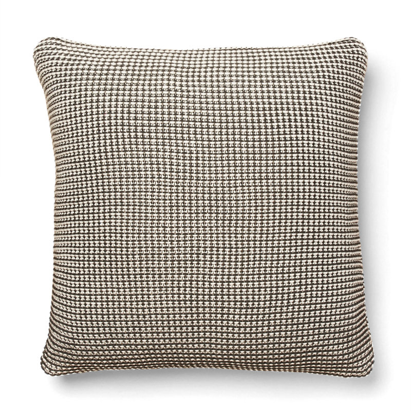 Cohen Geometric Cotton Throw Pillow, Charcoal