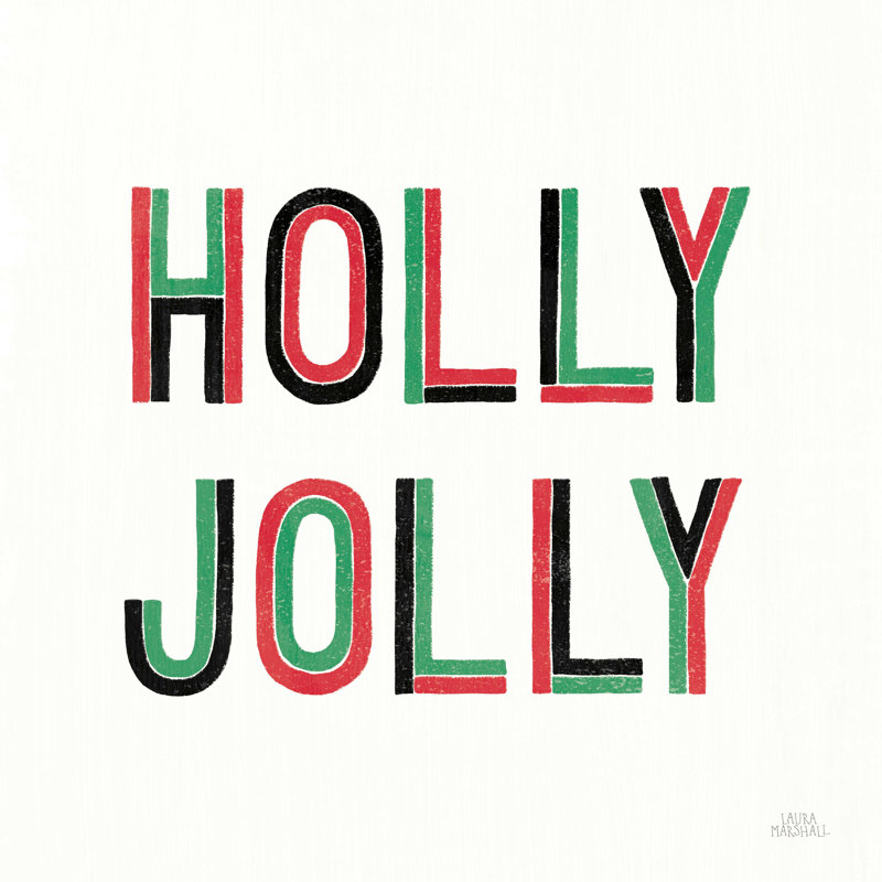 Bermondsey " Christmas Sentiments IV Black ", 12" H x 12" W, No, Wrapped Canvas