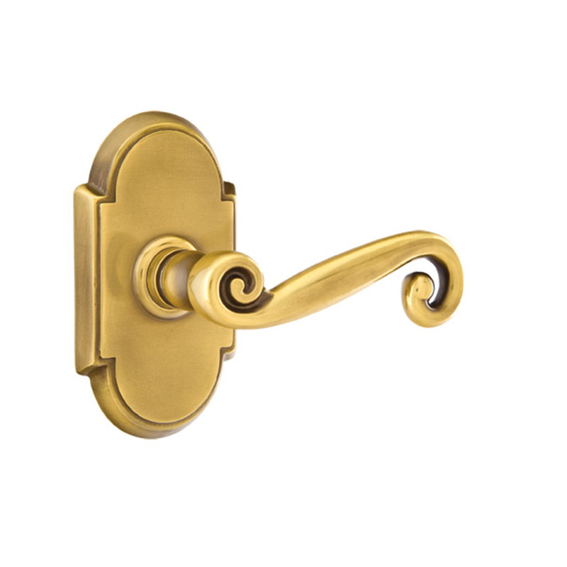 Privacy (Bed & Bath) Door Lever, Right, French Antique Brass