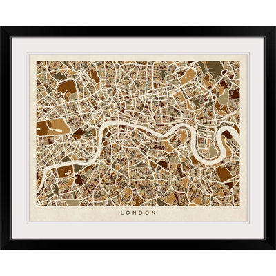 «London England Street Map» par Bellen, impression