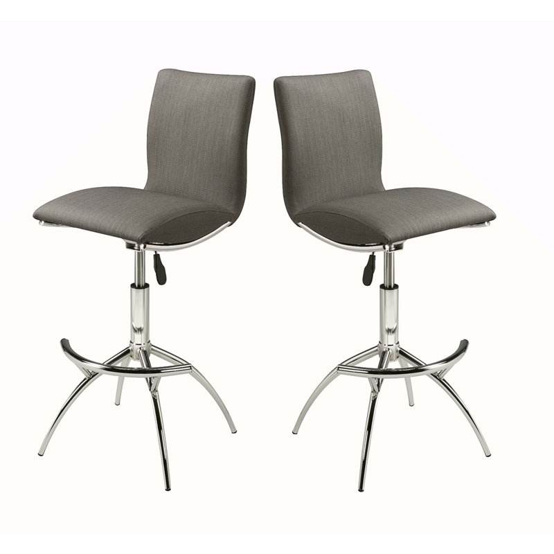 Modern Barstool Texture Leatherette Adjustable Height