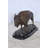 Bison Standing Bronze Statue, Bellaire American Buffalo Sculpture with Marble Base, 11"L x 6"W x 8"H