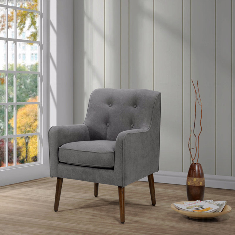Fauteuil capitonné de 25 po Mid Century Modern