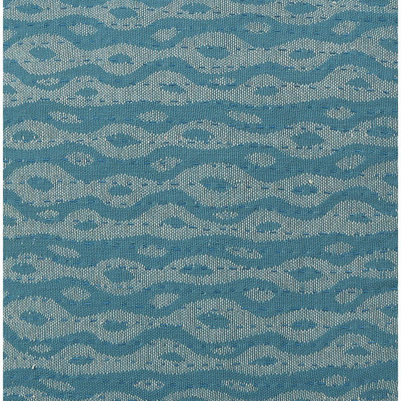 Coussin lombaire en coton tissé à la main Artisan - bleu océan - 16 po x 48 po, Polyester