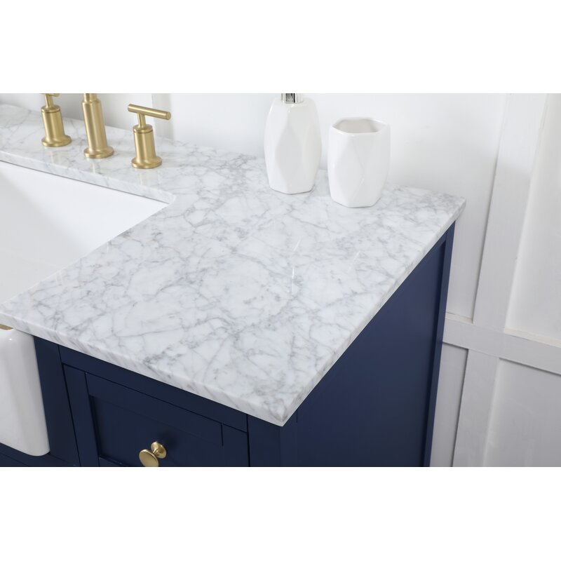Red Barrel Studio® Miro 48'' Single Bathroom Vanity with Marble Top ...