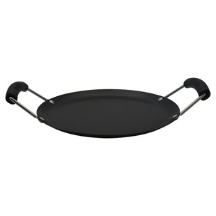11in Carbon Steel Nonstick Round Comal With Cool Touch Handles In Black