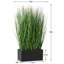 Pot rectangulaire 18 po Faux oignon en gris foncé