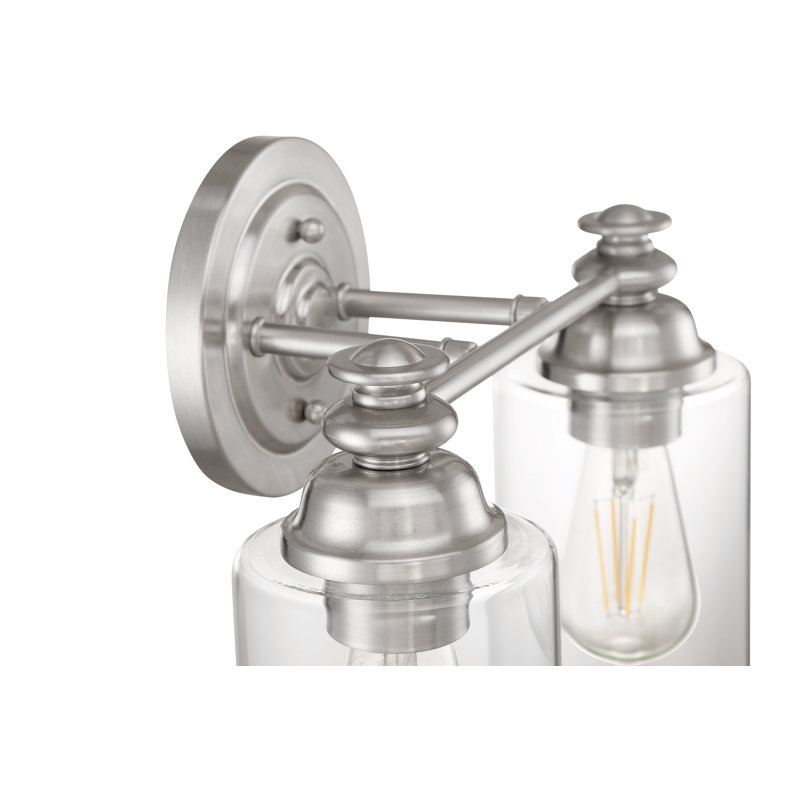 Éclairage pour meuble-lavabo 2 lumières Uffington, Nickel poli brossé