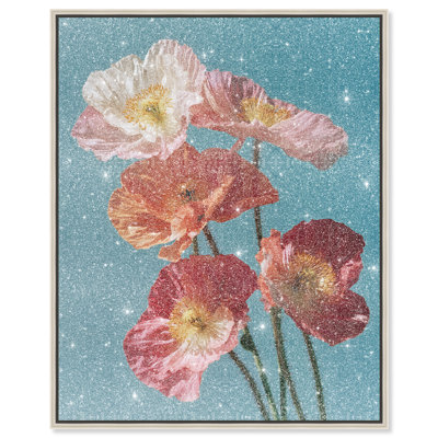 Poppy Bloom I Floral & Botanical Canvas Print by Oliver Gal, Black Frame, 16 x 20