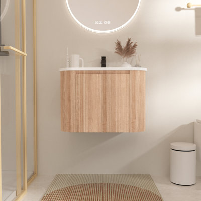 Gilman 24" Wall-Mounted Bathroom Vanity with Cultured Marble Sink