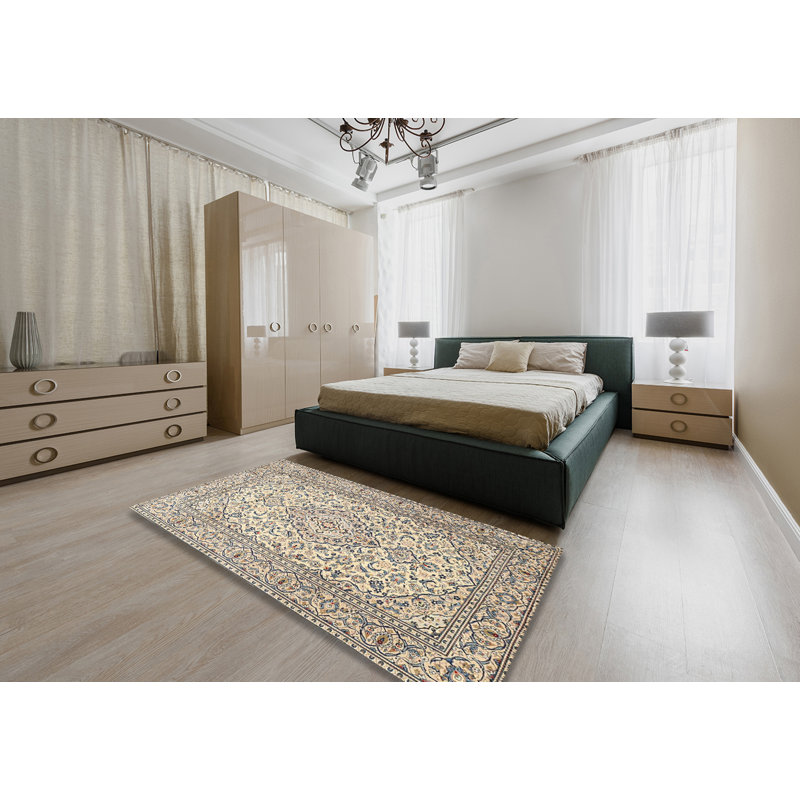 Tapis traditionnel beige / noir Gero, Rectangle 4 pi x 6 pi