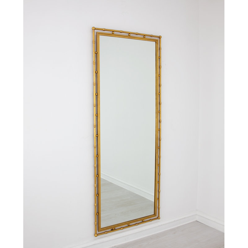 Jamison Rectangle Iron Mirror, Distressed Gold