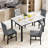 Dining Room Table Set 5 Piece Dining Table Set With Luxurious Button Tufted Dinner Chairs, Modern Kitchen Dining Room Table And Chairs Set, Dining Table Set For Kitchen Living Room Breakfast Small Spaces-12115459-30837886