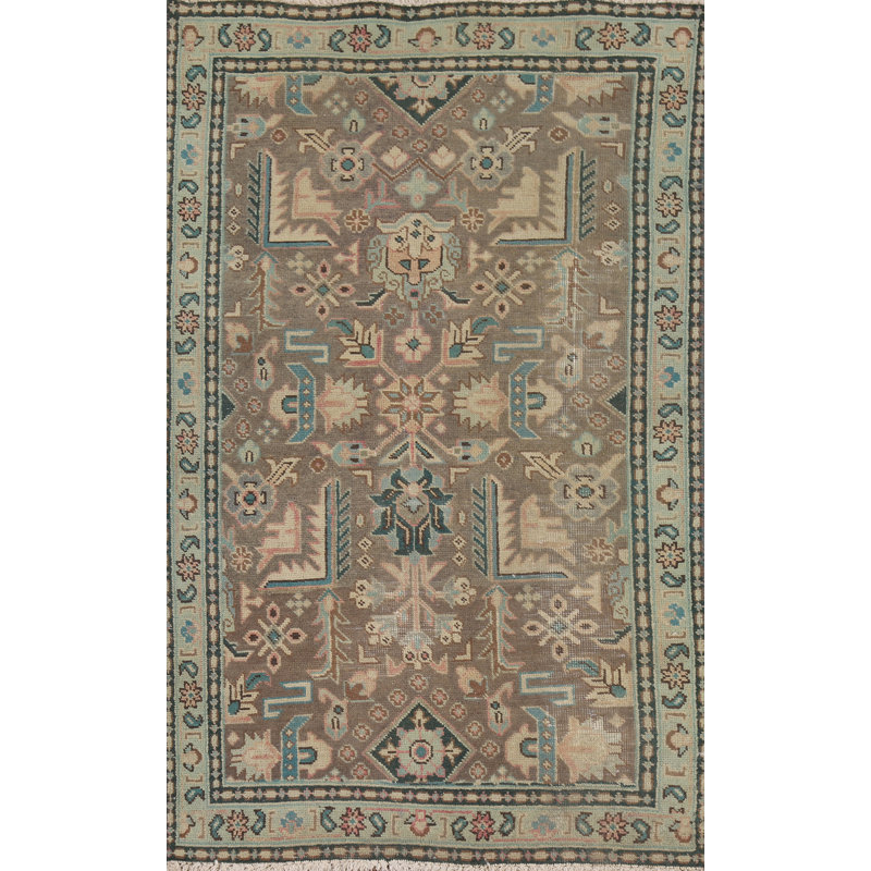 Tapis traditionnel rétro géométrique 3 x 5