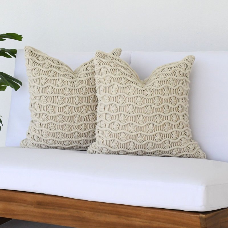 Macramé de coton naturel