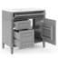 Ensemble de meuble-lavabo simple 36 po avec plateau en résine et miroir Davianna-802513452-802513455