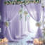 Rideaux infroissables en mousseline de soie, rideaux transparents pour toile de fond, rideaux en tulle de mariage, rideaux transparents de 4,9 x 9,8 pi pour décoration de fête d'anniversaire-434931046