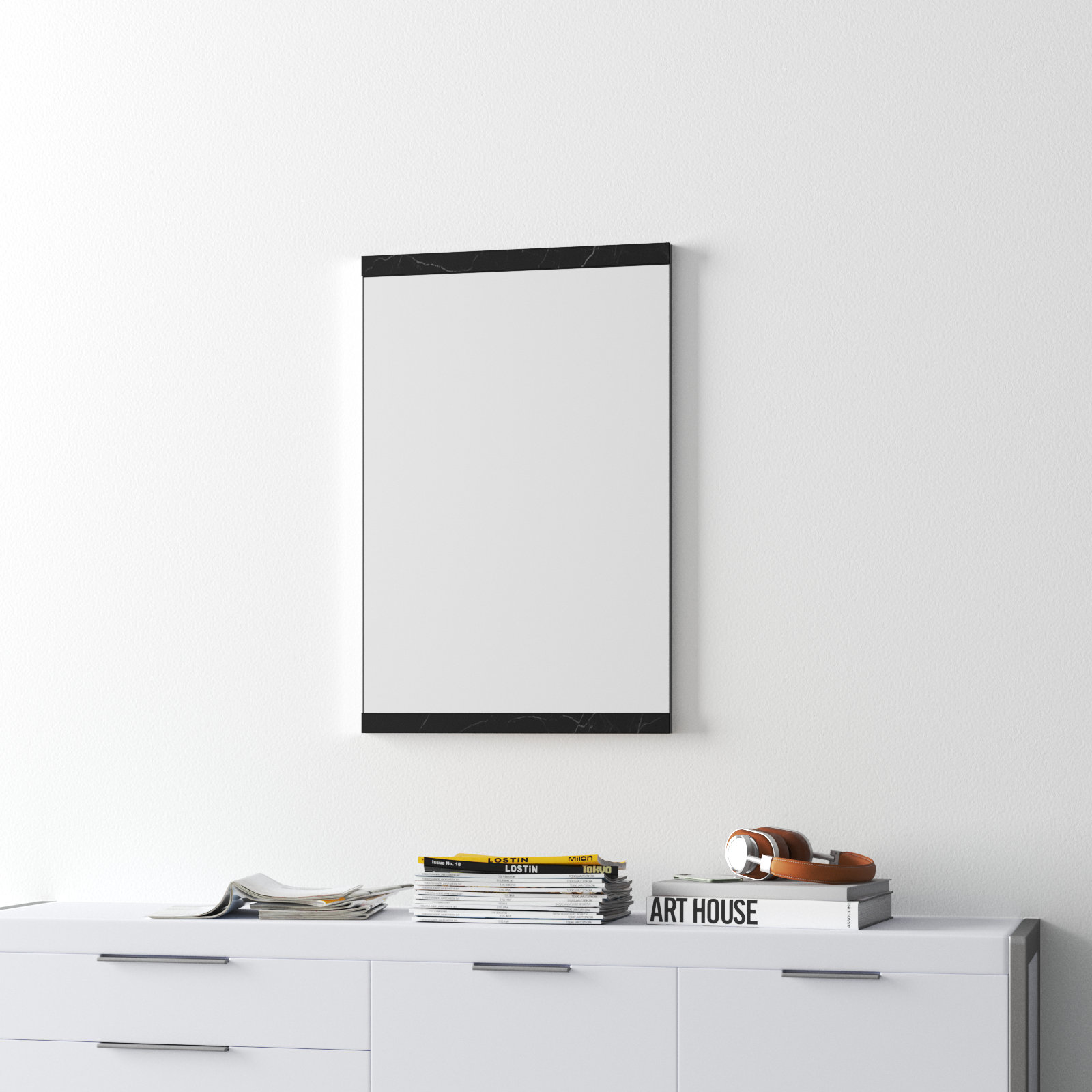 Anneleen Metal Flat Wall Mirror