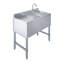 36 in. x 19 in. Two Compartment Underbar Sink With Left Drainboard And Faucet