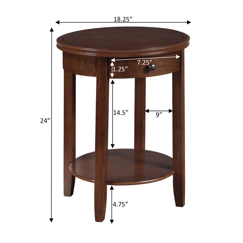 Carbin End Table with Storage, Espresso