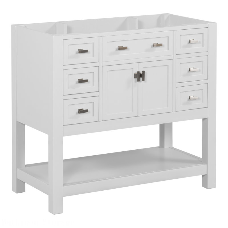 Armoire de rangement de style moderne avec 6 tiroirs et 2 portes à fermeture douce