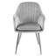 Taraji 46cm H Velvet Upholstered Metal Armchair-113191229-113191230